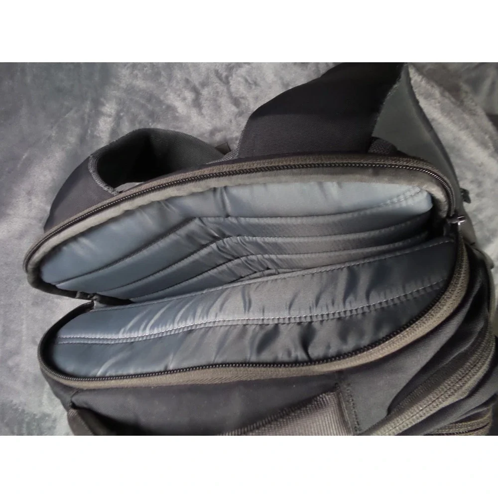 Timbuk2 The Authority Pack Laptop Backpack Black Gray Padded Travel School Work